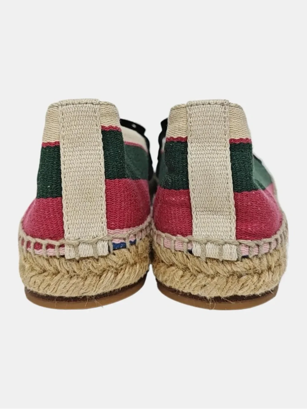 Loewe Multicolor Striped Espadrille Loafer with Black Buckle